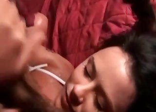 Doggy dong is being sucked by a lusty girl