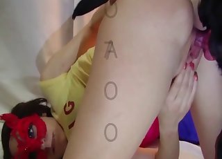 Dog fuck with an unmatched jilt and her mongrel