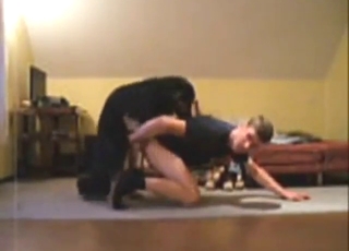 Pretty dude with a pretty hard dick fucks a dog