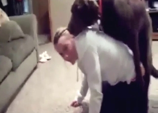 Dry humping bestiality sex with a cutesy teen
