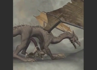 Dragon-on-human bestiality sex in animation