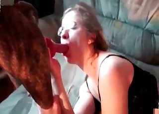 Just me and doggy dick in my mouth