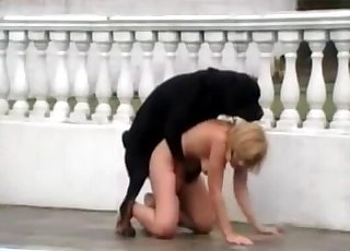 Insane outdoor bestial action